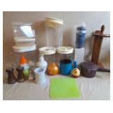 Plastic Food Storage & Pampered Chef Microwave