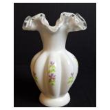 Fenton Silver Crest "Violets In The Snow" Melon