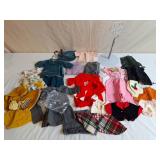 Vintage Doll Clothes & Doll Stand