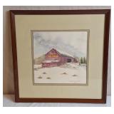 Mail Pouch Tobacco Barn Watercolor by William D.