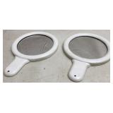 Antique Porcelain over Cast Barbershop Mirrors