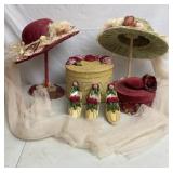 Vtg Hats, Stands & Boxes