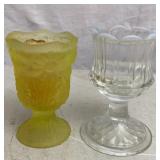 Fenton Uranium Glass Votive Holders