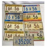 1980s Indiana License Plates