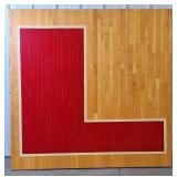 Red "L" Piece Of Floor From Rushville Memorial Gym