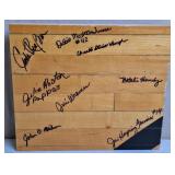 Piece Of Mem. Gym Floor Signed By 1981 Lady Lions