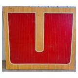 Red "U" Piece Of Floor From Rushville Memorial Gym