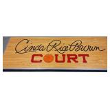 "Cinda Rice Brown Court" Piece Of Gym Floor