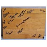 Piece Of Mem. Gym Floor Signed By 2010 Lady Lions