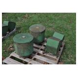 2-John Deere Seed Boxes & 2 Insecticide Boxes