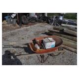 Wheel Barrow, Shovels, Assortment of Saws & Nails