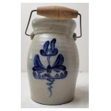 Rowe Pottery Works Crock Jar w/Wire Bail Handle