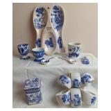 Blue Willow China Spoon Rest, Napkin Rings & More