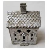Cast Iron "Quadrafoil House" Still Coin Bank,
