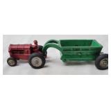Arcade Cast Iron Tractor & Dump Trailer, Antique