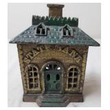 Cast Iron "State Bank" Still Bank, Antique