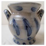 Rowe Pottery Works Stoneware Handled Crock w/Lid