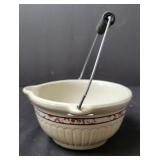 Red Wing Gray Line Spongeware Batter Bowl