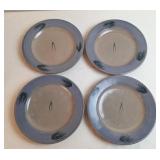 4 Rowe Pottery Works Pinewood Luncheon Plates