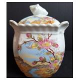 Japanese Moriage Porcelain Biscuit Jar