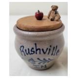 Rowe Pottery Works Stoneware Rushville, IN Crock