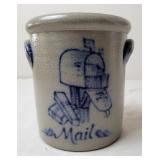 Rowe Pottery Works Stoneware "Mail" Crock