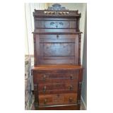 Eastlake Style Secretary Desk, Antique