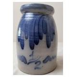 Rowe Pottery Works Crock Jar w/"1/2" Drip Design