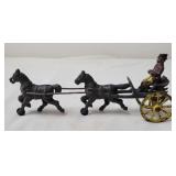 Cast Iron Tandem Horse Doctors Sulky/Cart, Antique