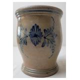 Rowe Pottery Works Utensil Jar w/Flower Design
