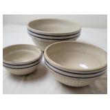 3 Red Wing Stoneware Mixing Bowls