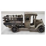 Cast Iron Ford Model T Stake Bed Truck, Antique
