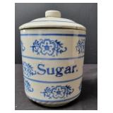 Stoneware Sugar Canister, Vintage