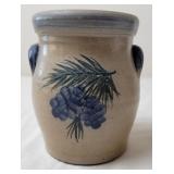 Rowe Pottery Works "Pinewood" Covered Crock Jar