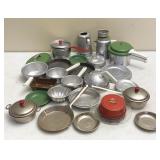 Vtg Aluminum Childï¿½s Toy Cookware & Serving