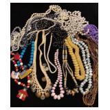 Large lot of Beaded necklaces