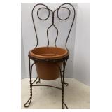 Antique Bistro Chair Plant Stand