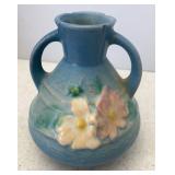 Antique Roseville Blue Cosmos Vase