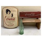 Wooden Coca-Cola Decor & New Castle Bottle