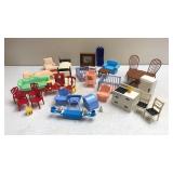 Vtg Plastic Dollhouse Furniture