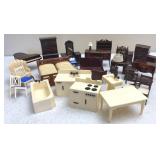 Vtg Plastic Dollhouse Furniture