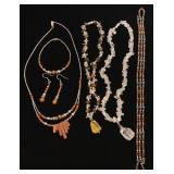 Natural stone necklaces and matching set