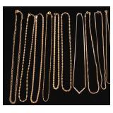 Gold tone 16 & 18 inch necklaces