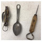 Multi-Purpose Knife, US Military Spoon & Ice Pick