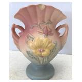 Antique Hull 7in Magnolia Two-Handled Vase