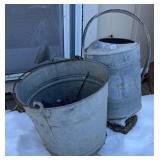 Galvanized bucket & Water can