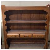 Young Hinkle Solid Oak Desk Hutch matching lot 7