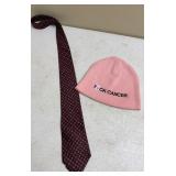 Cancer knit hat & Tie