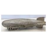 Antique Zeppelin Cast Metal Bank
