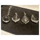 4 large crystals and 1 large crystal ball